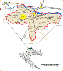 Smještaj Maruševca u Varàdiskoj ̀upaniji